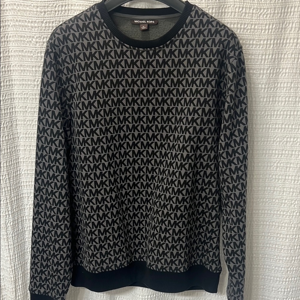Michael Kors Monogram Black and Gray Men's Sweater